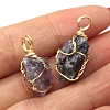 Raw Rough Natural Amethyst Pendants LS-FIND-PW0020-04G-1