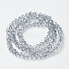 Electroplate Transparent Glass Beads Strands EGLA-A034-T2mm-F10-2