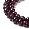 Natural Garnet Bead Strands G-A038-B-01-2