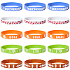 35Pcs 5 Colors Silicone Cord Bracelet Wristband BJEW-GF0001-31C-1