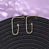 Brass Cube Stud Earrings EJEW-S280-04G-2