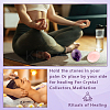 2Pcs 2 Styles  Natural Amethyst & Rose Quartz Palm Stones AJEW-GA0007-90B-5