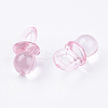 Pink Color Transparent Acrylic Baby Pacifier Pendants X-TACR-R16-4-2