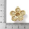 Rack Plating Brass Micro Pave Clear Cubic Zirconia Pendants KK-G515-63G-02-3