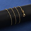 Brass Ball Chain Necklaces KK-P304-03G-3