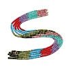 Glass & Natural Chinese Southern Jade & Amethyst & Rhodonite & Indian Agate & Synthetic Turquoise Beads Strands G-Z135-C05-2x4mm-3