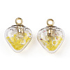 Glow in the Dark Luminous Glass Pendants GLAA-YWC0001-01D-1
