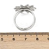 Heart Sun 304 Stainless Steel Enamel Finger Rings for Women RJEW-G355-08P-02-5