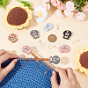 DIY Dog Silicone Beads Knitting Needle Protectors/Knitting Needle Stoppers with Stitch Markerss IFIN-NB0001-56-3