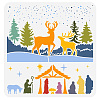 PET Hollow Out Drawing Painting Stencils DIY-WH0391-0462-1