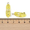 Transparent Resin Rhinestone Pendants RESI-Q021-01E-3