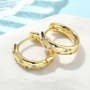 Brass Micro Pave Clear Cubic Zirconia Hoop Earrings EJEW-A132-17G-2