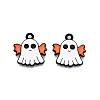 Halloween Theme Spray Painted Alloy Enamel Pendants ENAM-T020-09G-2