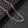 5MM 304 Stainless Steel Rhombus Link Chain Necklaces for Women Men NJEW-A054-02P-1