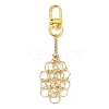 304 Stainless Steel Chain Pouch Natural Gemstone Pendant Decorations HJEW-JM01888-02-6