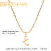 1pc Brass Chain & 304 Stainless Steel Letter Pendant Necklaces NJEW-LP0001-40X-G-2