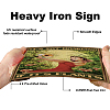 Vintage Metal Tin Sign AJEW-WH0189-026-3