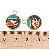 304 Stainless Steel with Enamel Pendants STAS-Z166-11G-01-3