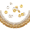 Iron Rhinestone Spacer Beads RB-GL0001-01-1