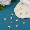 10Pcs 430 Stainless Steel Small Flower Connector Charms JX237B-3