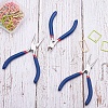 Set of 3 Jewelry Making Supplies Craft DIY Pliers Tool Set Flat Nosed Round Nosed Wire Cutter Pliers Blue TOOL-YW0001-07-7