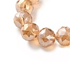 Transparent Electroplate Glass Beads Strands EGLA-N002-34D-F01-3