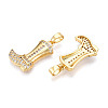 Brass Micro Pave Cubic Zirconia Pendants KK-N254-239G-2