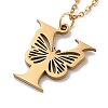 PVD Vacuum Plating 201 Stainless Steel Necklaces NJEW-R267-01Y-G-4