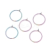 Ion Plating(IP) 316 Surgical Stainless Steel Hoop Earrings Findings STAS-F149-32M-E-1