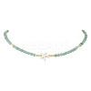 Summer Beach Natural Green Aventurine Round Beaded Necklaces NJEW-JN05262-05-2