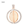 Alloy Pendant Cabochon Settings PALLOY-S107-005RG-RS-3