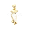 Brass Micro Pave Clear Cubic Zirconia Pendants KK-A221-15A-G-1