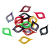 16Pcs 8 Styles Spray Painted 430 Stainless Steel Big Pendants STAS-TA0002-61-3