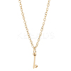 1pc 304 Stainless Steel Letter Pendant Necklaces NJEW-LP0001-39I-G-1