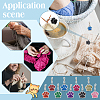 Glitter Powder Dog Paw Print Knitting Tool Alloy Needle Cap HJEW-NB00141-6