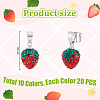 12Pcs Polymer Clay Rhinestone Pendants RB-PH0001-52-2