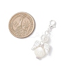 Angel Alloy & ABS Imitation Pearl Pendants Decorations HJEW-JM04080-3