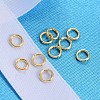 Real 18K Gold Plated Sterling Silver Open Jump Rings STER-H135-0.8x5mm-G-3