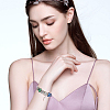 40Pcs 10 Colors Alloy Rhinestone European Beads MPDL-CA0001-03-5