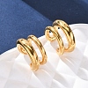 Two-layer  C-Shaped 304 Stainless Steel Two Tone Cuff Earrings EJEW-A131-04E-G-1