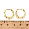 Brass Clear Cubic Zirconia Hoop Earrings EJEW-M047-03G-5