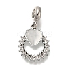 Rack Plating Alloy Crystal Rhinestone European Dangle Charms PALLOY-P307-11A-P-1
