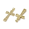 Brass Micro Pave Clear Cubic Zirconia Pendants KK-H466-09G-04-2