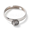 Tarnish Resistant Adjustable 304 Stainless Steel Finger Ring STAS-K255-16P-A-2