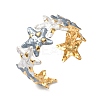 304 Stainless Steel Enamel Cuff Bangles for Women LS-BJEW-F518-05G-2