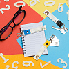 PU Leather & Cotton Name Marker Keychain AJEW-WH0514-032-7
