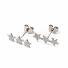 Non-Tarnish 304 Stainless Steel Star Stud Earrings for Women EJEW-C004-03P-1