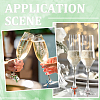 Glass Wine Glass Charms AJEW-SC0002-36-5