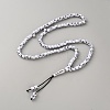 Muslim Acrylic Round Prayer Beads Bracelets BJEW-WH0031-013E-1