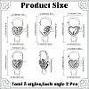 10Pcs 5 Styles Tibetan Style Alloy Lobster Claw Clasps FIND-YW0009-89-2
